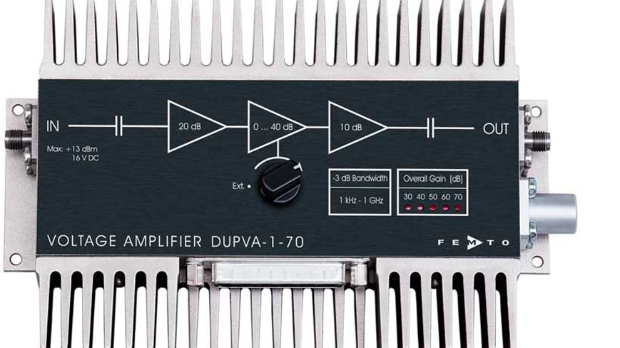 FEMTO Switchable GHz Amplifier DUPVA