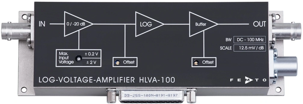 FEMTO Logarithmic Voltage Amplifier HLVA-100